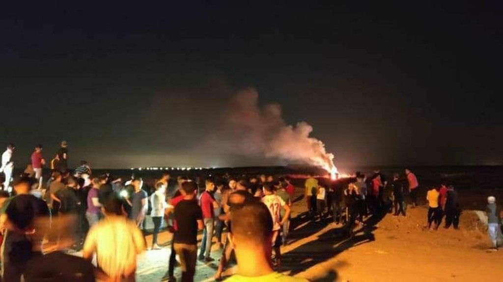 השלכת מטעני נפץ מרצועת עזה לשטח ישראל
