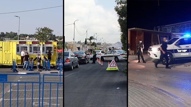Полицейские блкопосты и экспресс-анализы у въезда в арабские населенные пункты Израиля 