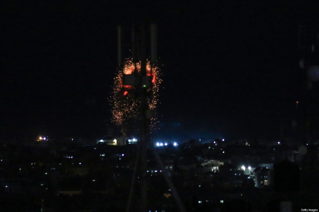 Israeli forces strike Gaza following rocket launch at Israel 