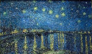 ליל כוכבים מעל הרון. יצירתו של הצייר וינסנט ואן גוך מספטמבר 1888. קל לזהות את שבעת כוכבי מערך העגלה\דובה הגדולה.