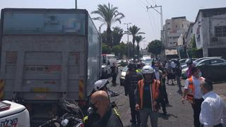 זירת תאונת הדרכים בו נהרגה הולכת רגל