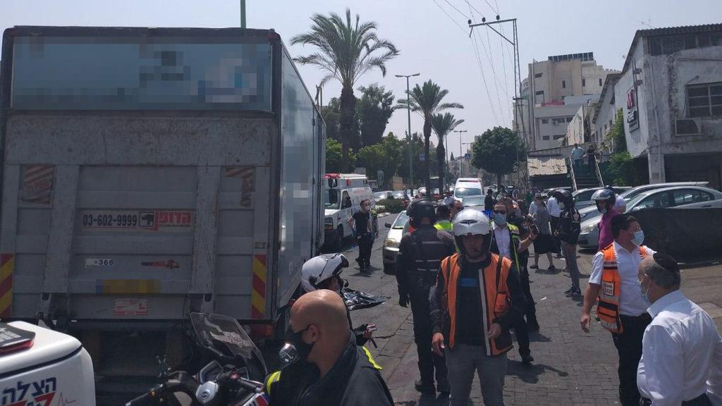 זירת תאונת הדרכים בו נהרגה הולכת רגל