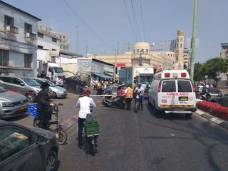 זירת תאונת הדרכים בו נהרגה הולכת רגל