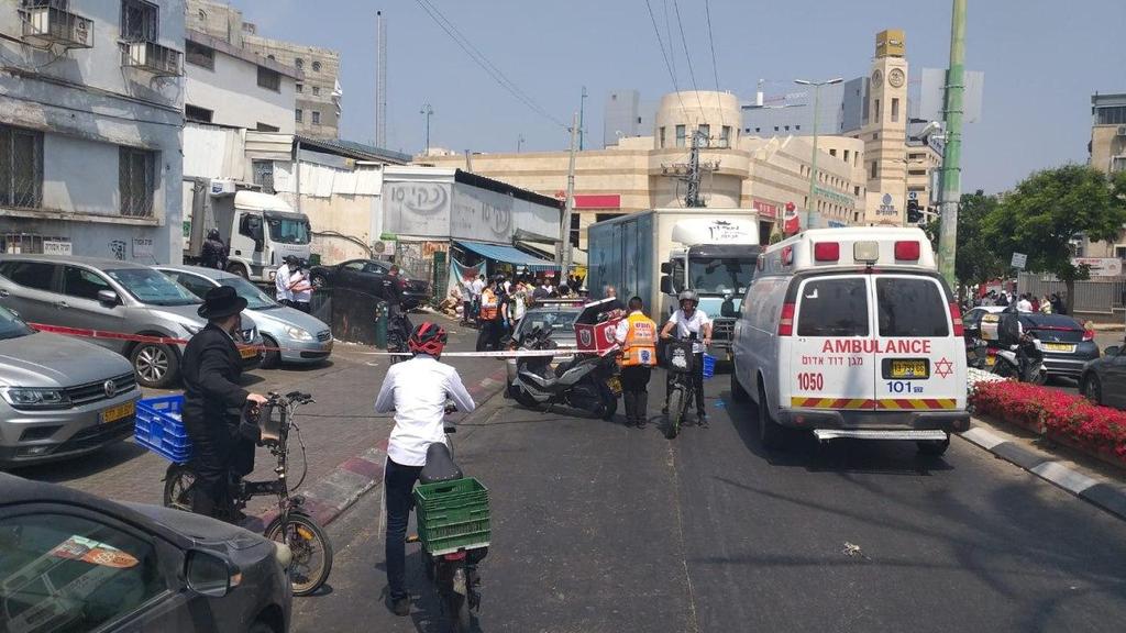 זירת תאונת הדרכים בו נהרגה הולכת רגל