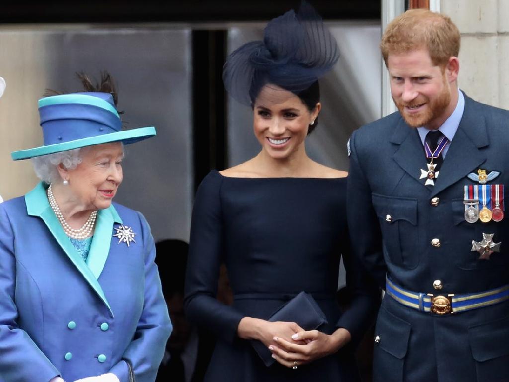 Queen Elizabeth II, Meghan Markle and Prince Harry 