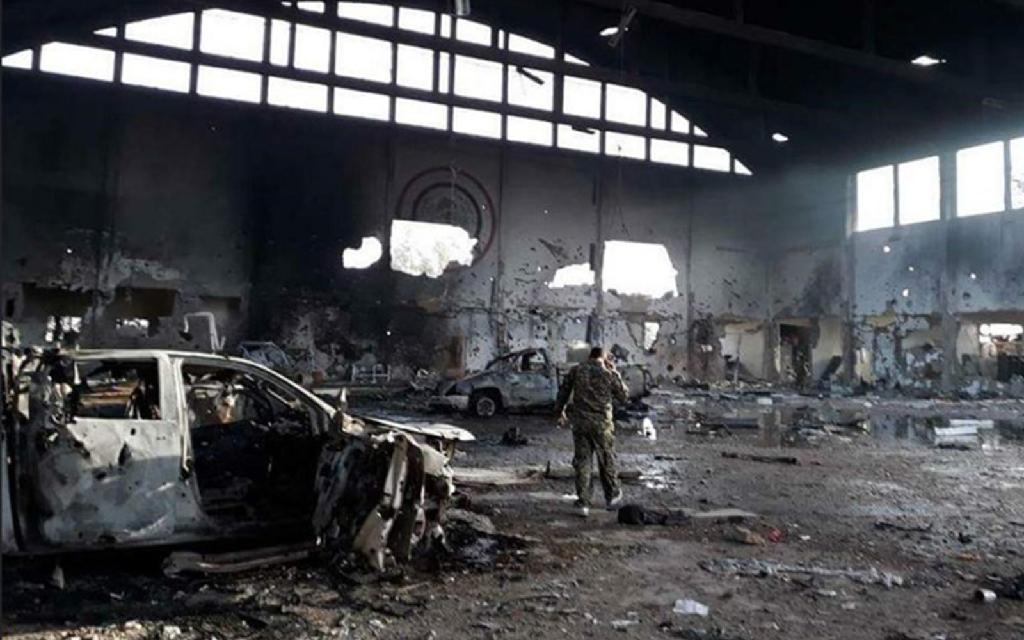 Damage at the T4 Syrian military base following an attack attributed to Israel in 2018 