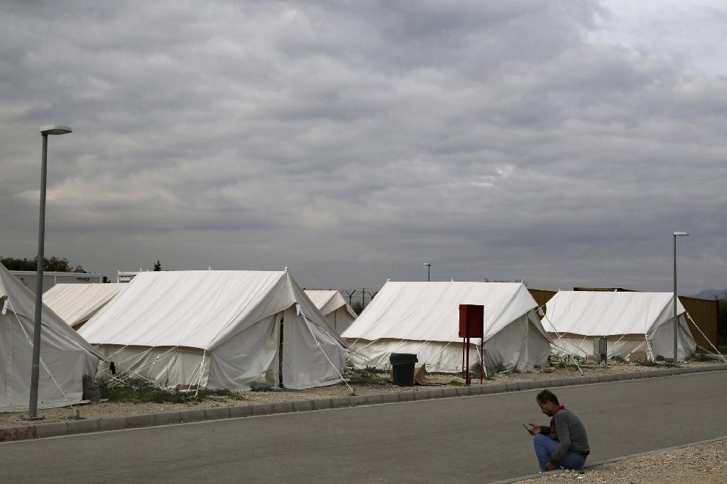 A refugee camp housing Syrians in Cyprus 