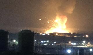 פיצוץ בבסיס צבאי בזרקא בירדן