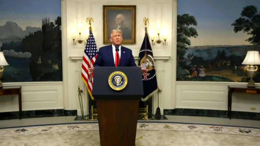 נשיא ארה"ב דונלד טראמפ נאום מוקלט ל כינוס עצרת ה או"ם ה וירטואלי