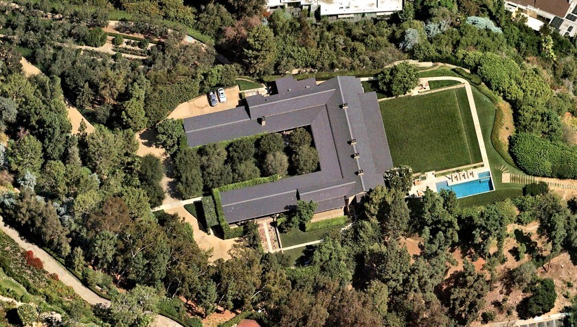 צילום אווירי של ביתו של ג'פרי קצנברג