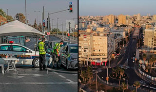 רחובות ריקים ומחסומים בתל אביב ובירושלים