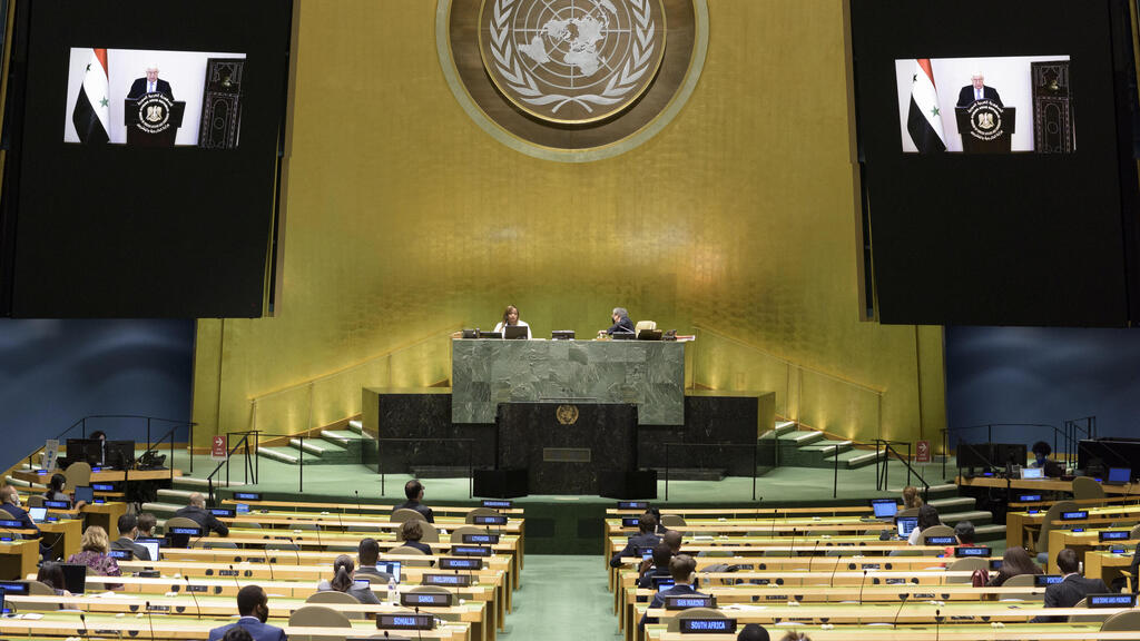 The general debate of the General Assembly's seventy-fifth session during Al-Moalem's speech at the 75th General Assembly of the United Nations, in New York, New York, USA, 26 September 2020