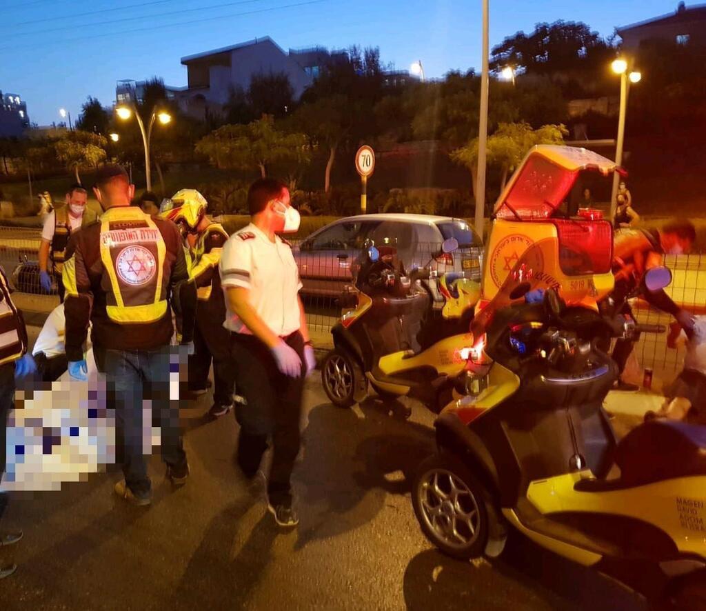 זירת תאונת הדרכים בראשון לציון בה נהרגה הולכת רגל
