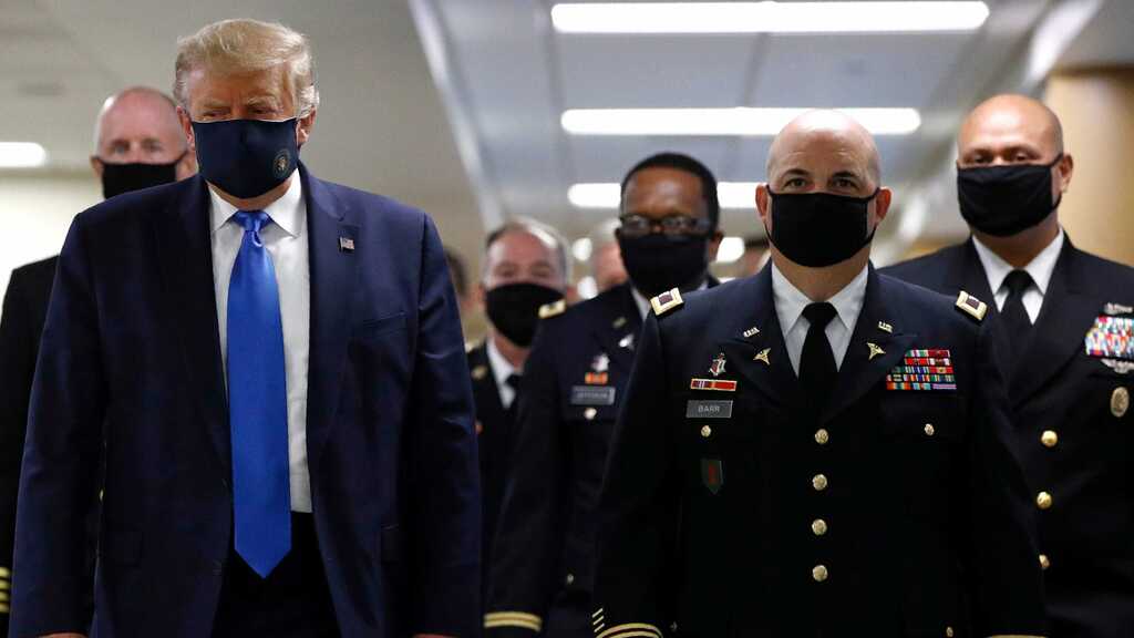 U.S. President Donald Trump during his visit to Walter Reed Hospital 