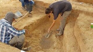 העבודות באתר החפירה בבאר שבע