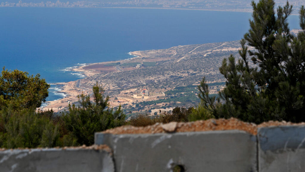 Rosh Hanikra border crossing in northern Israel, shows the Naqura Bay south of the Lebanese city of Tyre 
