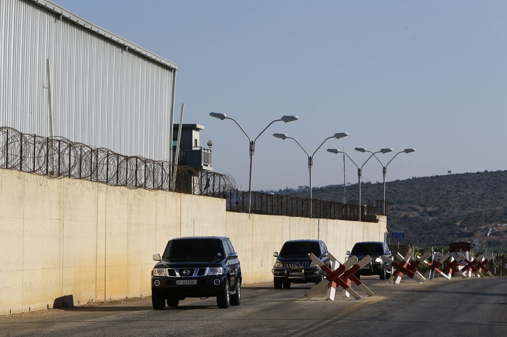 A convoy of the Lebanese delegation arrives to the headquarters of the U.N. peacekeeping force in the southern Lebanese border town of Naqoura, Lebanon 