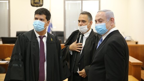  Benjamin Netanyahu at the opening of his criminal trial in Jerusalem on Sunday 