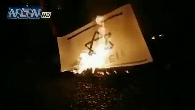 שריפת דגל ישראל בהפגנה בחרטום בסודן נגד הסכם הנורמליזציה עם ישראל