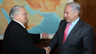 הכומר ג'ון הייגי עם ראש ממשלת ישראל בנימין נתניהו