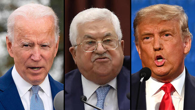 דונלד טראמפ אבו מאזן ג'ו ביידן