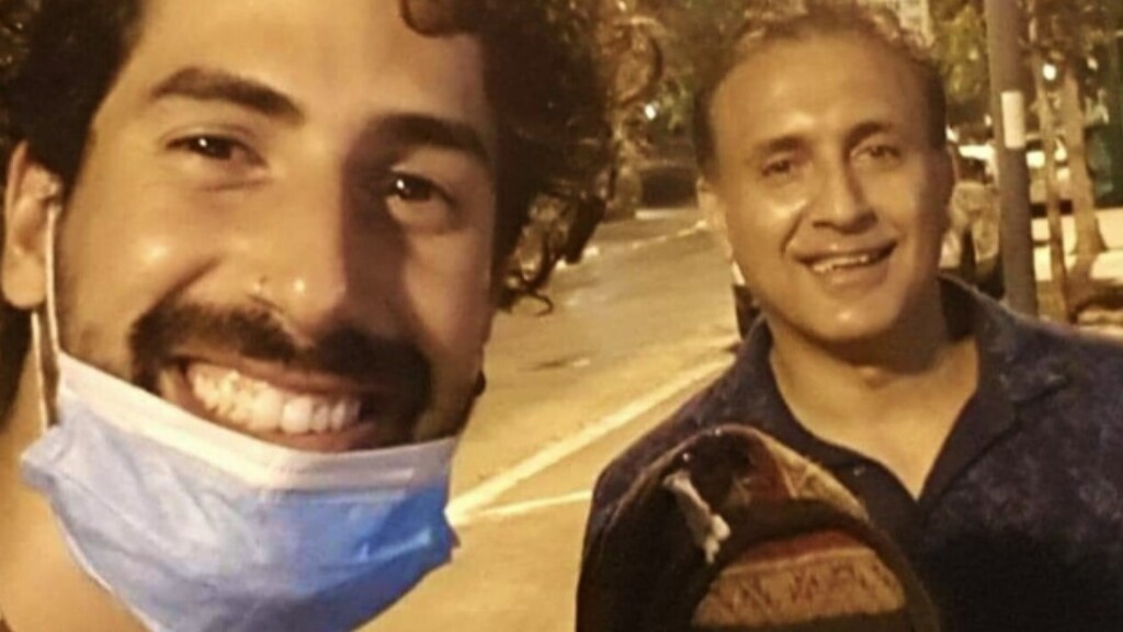 Шай Эльбаз и Авишай Капах в момент встречи 