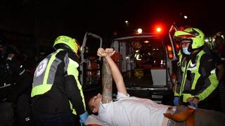 מפגין נפצע במהלך ההפגנה בירושלים