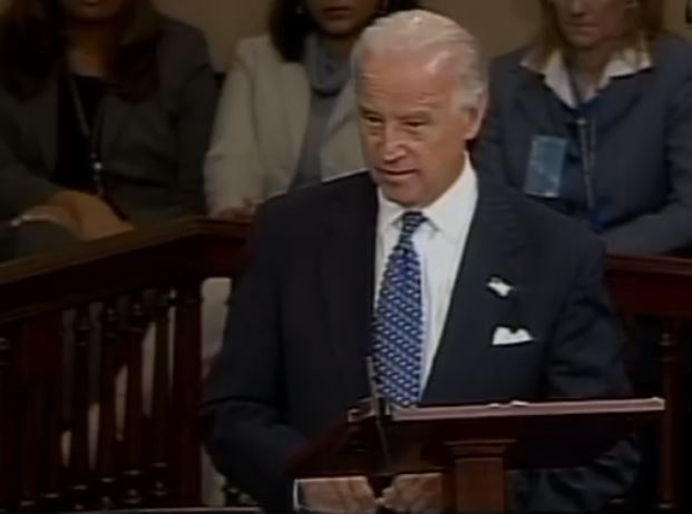 Joe Biden makes his farewell address in the U.S. Senate, as he departed to take the position of vice president, January 2009 