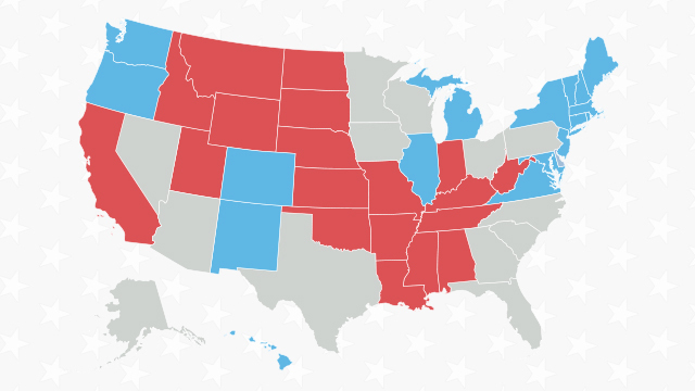 מפת האלקטורים בחירות ארה"ב
