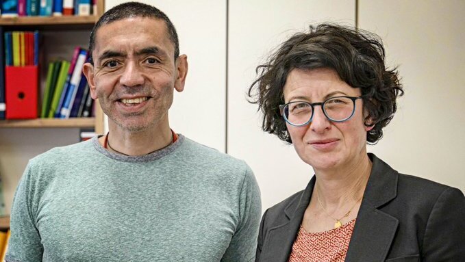 אוזלם טורג'ה ו אואור שאהין מייסדי חברת BioNTech שמפתחת יחד עם פייזר חיסון ל קורונה