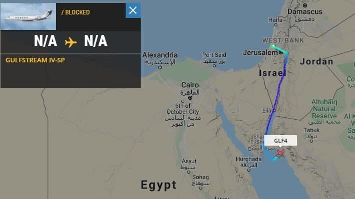 מסלול מטוס מנהלים בין סעודיה לישראל