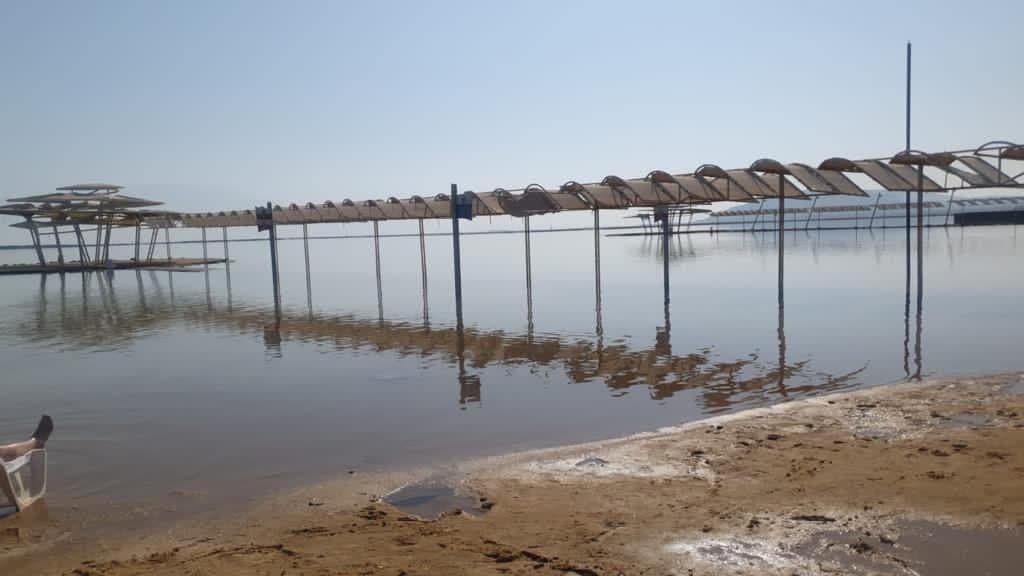 Затопленный пляж на Мертвом море חוף הרודס