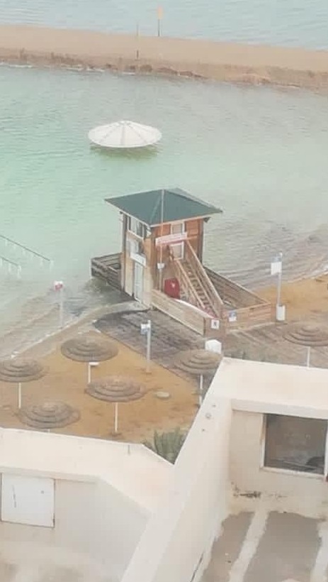Затопленный пляж на Мертвом море חוף הרודס