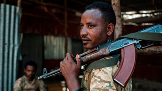 לוחם לוחמים ב צבא אתיופיה באזור תיגראי