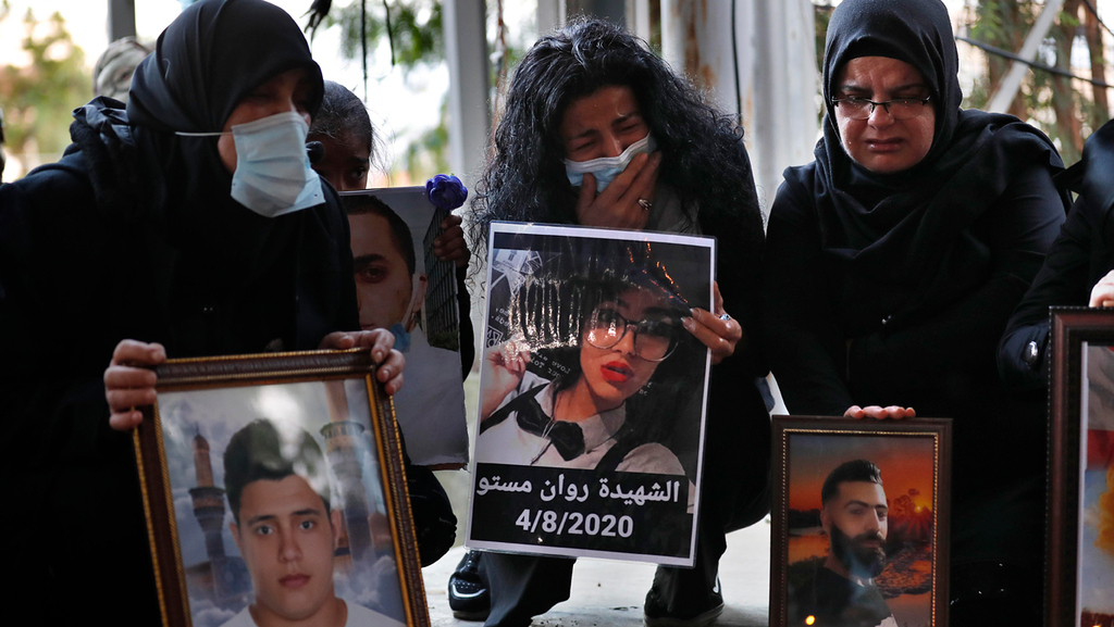 לבנון פיצוץ ב נמל ביירות תביעה חיזבאללה מחאה של משפחות ה קורבנות