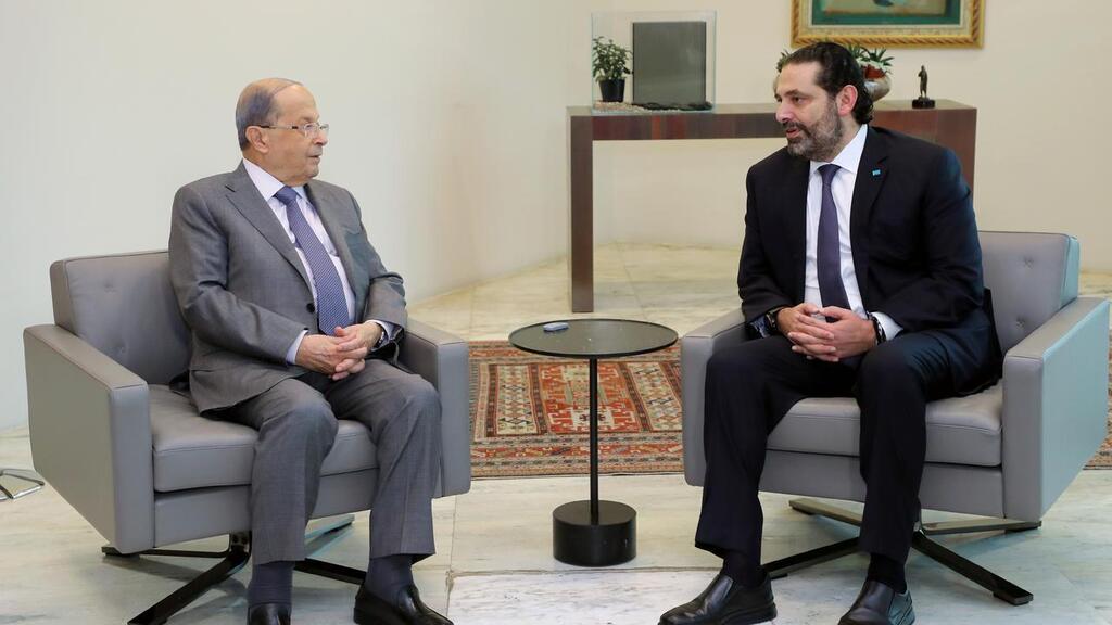 Lebanese President Michel Aoun and PM-designate Saad Hariri 