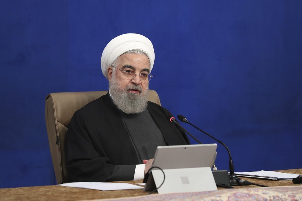 President Hassan Rouhani speaks in a cabinet meeting in Tehran, Iran 