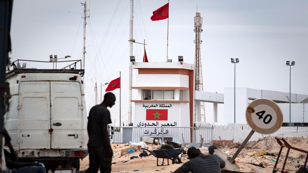a border checkpoint between Morocco and Mauritania in Guerguerat, located in the Western Sahara,