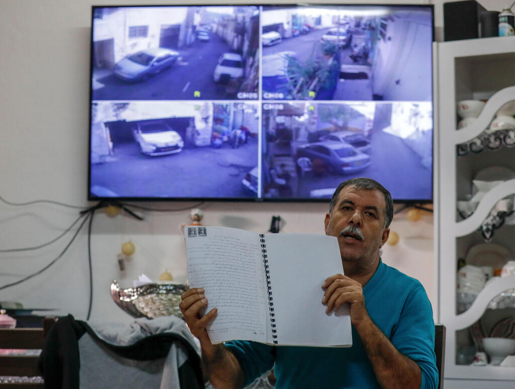 Zuheir Rajabi, sitting in front of a flat-screen displaying live footage from 10 surveillance cameras set up around his home, shows a document from the Jordanian authorities proving his ownership of the house