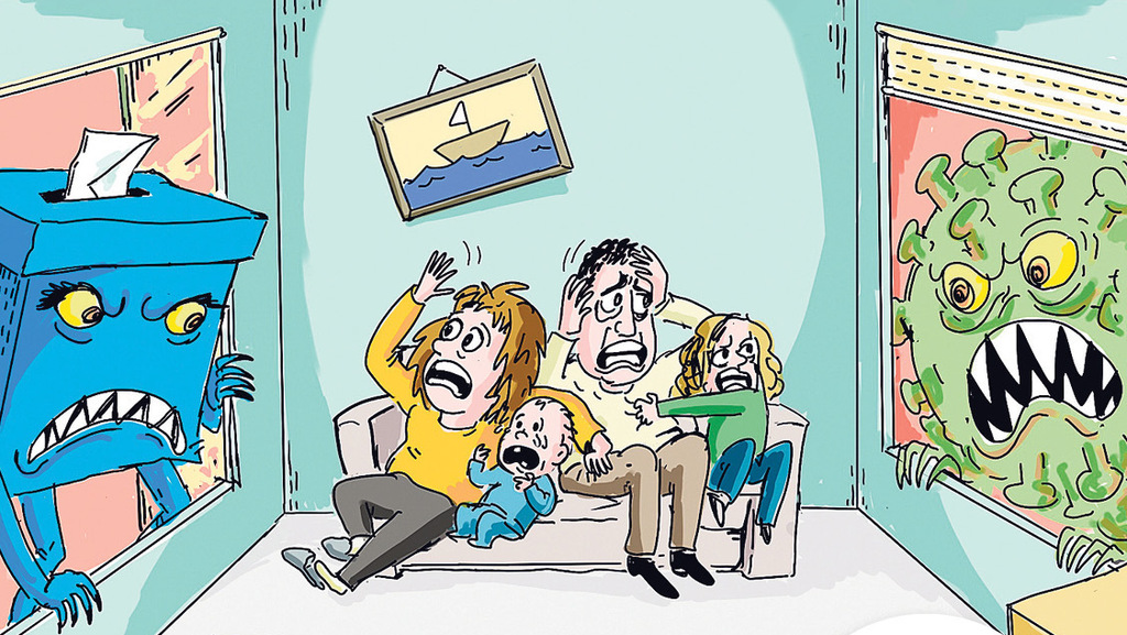 Карикатура: выборы-2021 (Рисунок: Йотам Фишбейн) Карикатура - выборы 2021