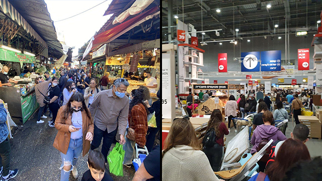 קניות אחרונות בסניף איקאה בראשון לציון ובשוק הכרמל תל אביב לקראת הסגר השלישי
