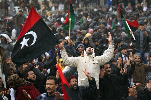 Anti government protest in Libya in 2011 