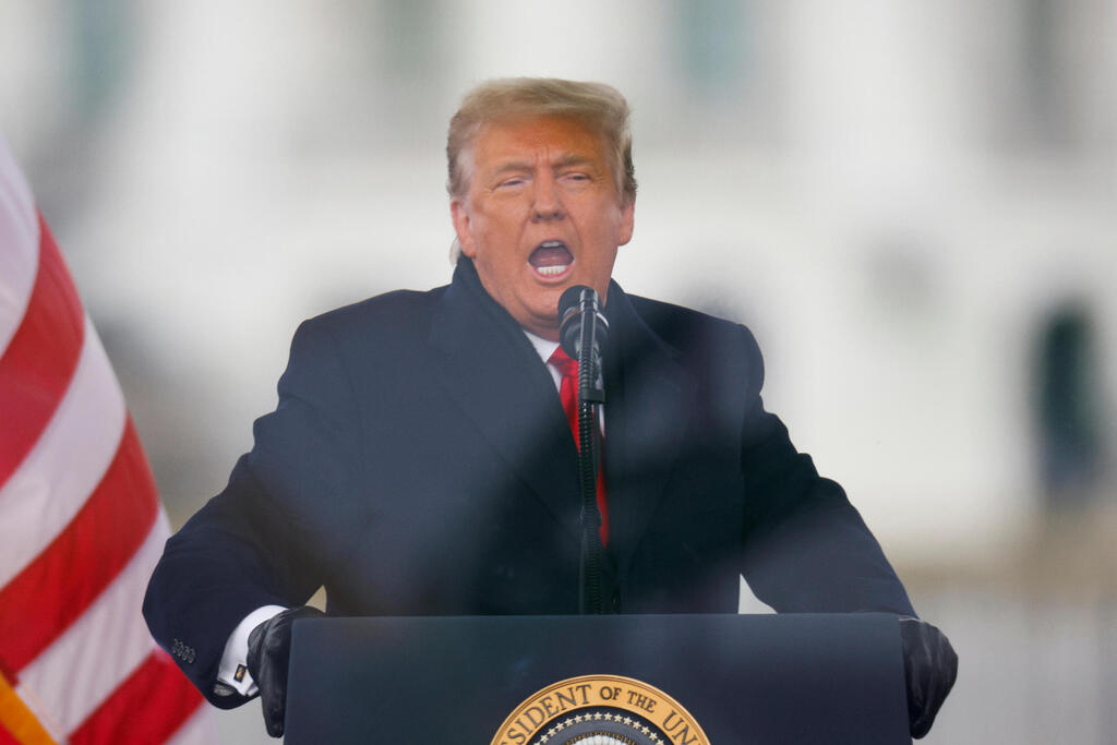 U.S. President Donald Trump speaks during a rally to contest the certification of the 2020 U.S. presidential election results by the U.S. Congress, in Washington