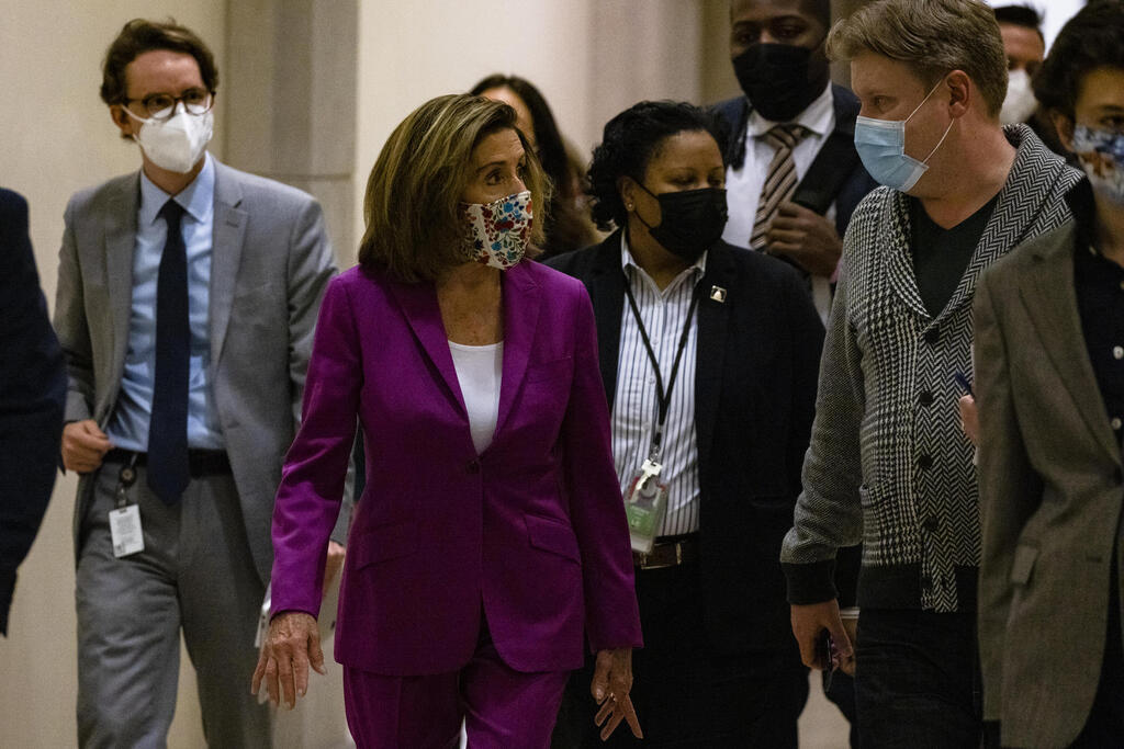 Speaker of the House Nancy Pelosi heads back to her office after calling for the removal of President Donald Trump from office either by an invocation of the 25th Amendment by Vice President Mike Pence and a majority of the Cabinet members or Impeachment at the U.S. Capitol