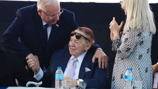 President Reuven Rivlin with Sheldon and Miriam Adelson 