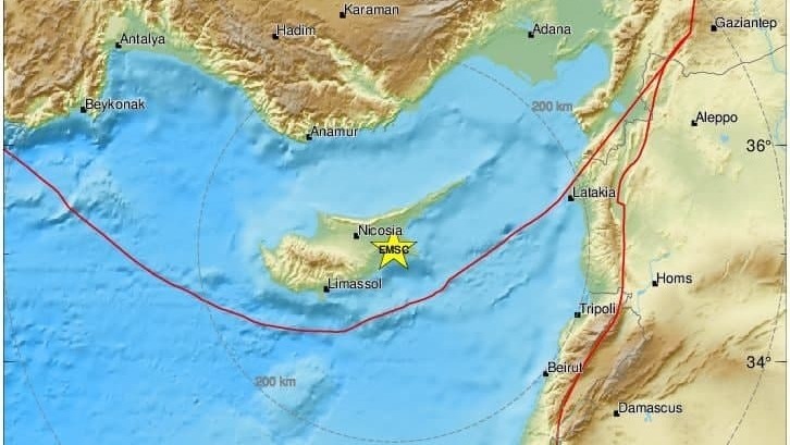 רעידת אדמה בקפריסין