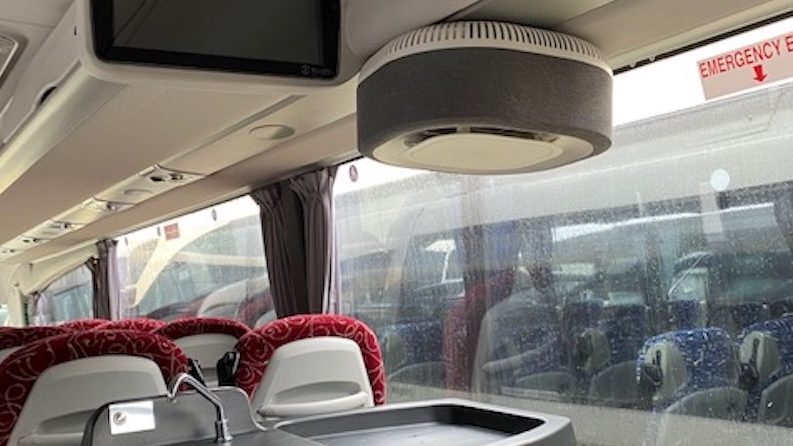 he Aura Air system installed on a bus 