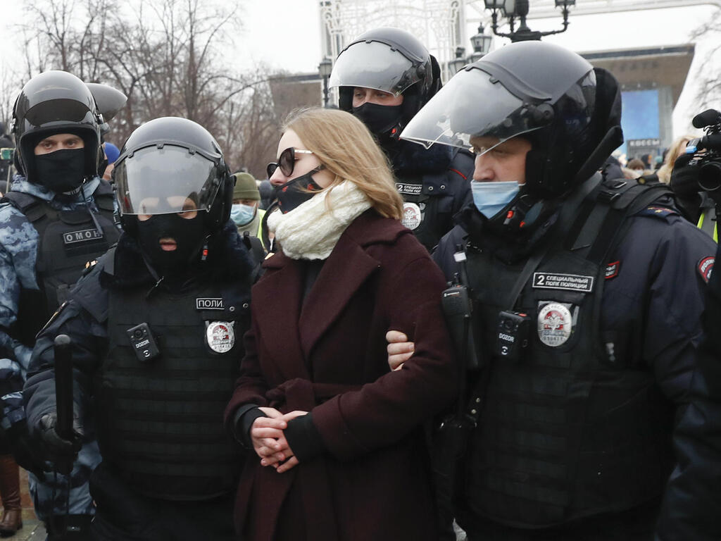 מפגינים במוסקבה