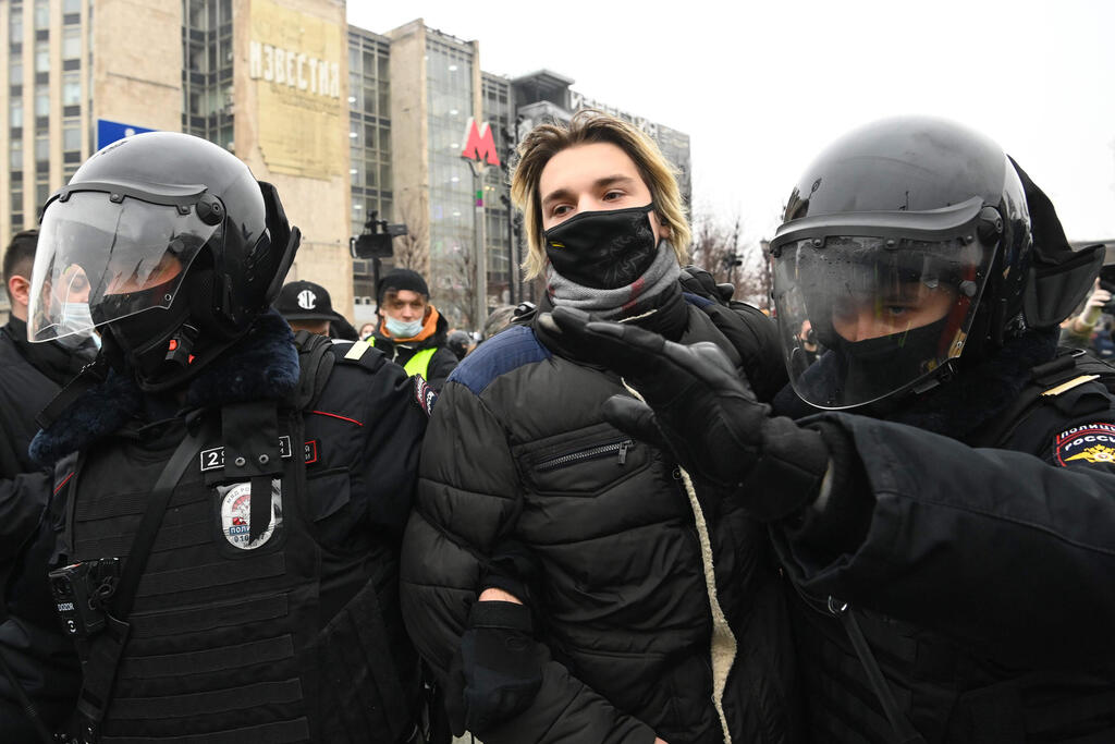 מפגינים במוסקבה