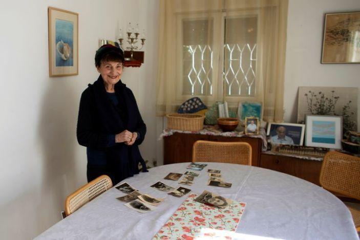 Holocaust survivor Leah Nebenzahl in her Jerusalem home 